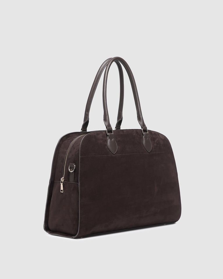 Louenhide Blaire Suede Tote Bag  Chocolate