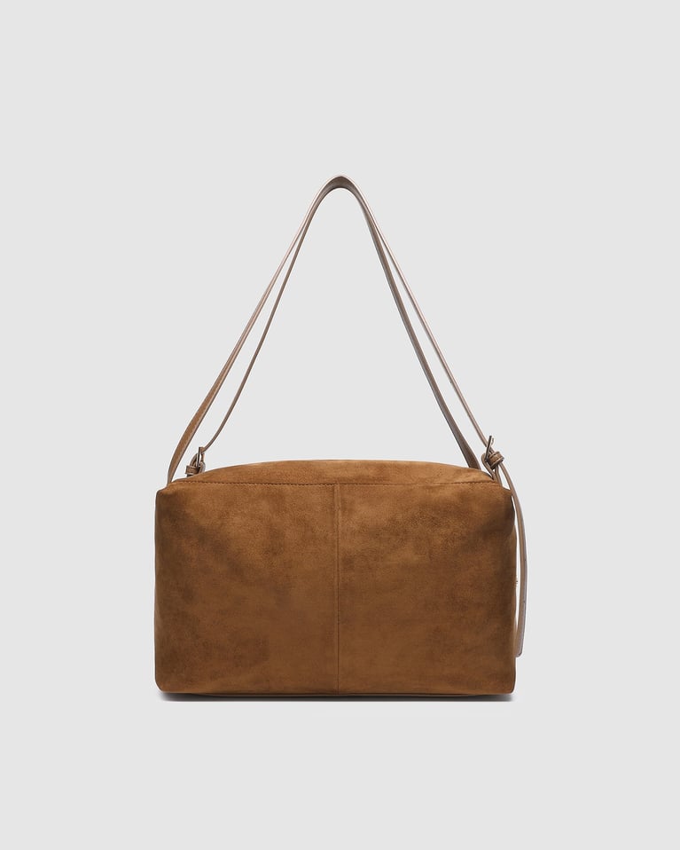 Louenhide Marissa Suede Shoulder Bag  Cognac