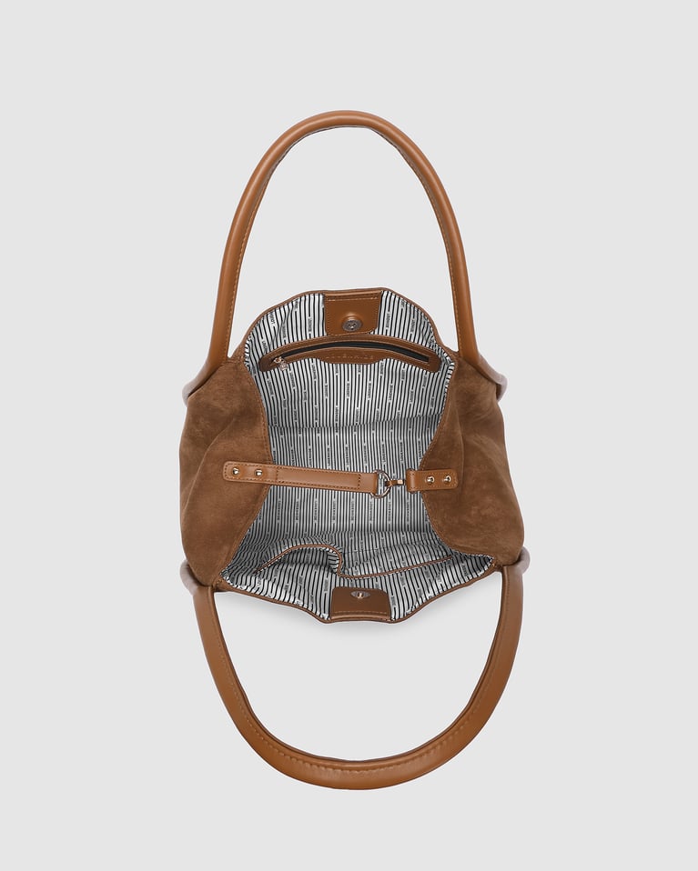 Louenhide Sutton Shoulder Bag Suede Tan