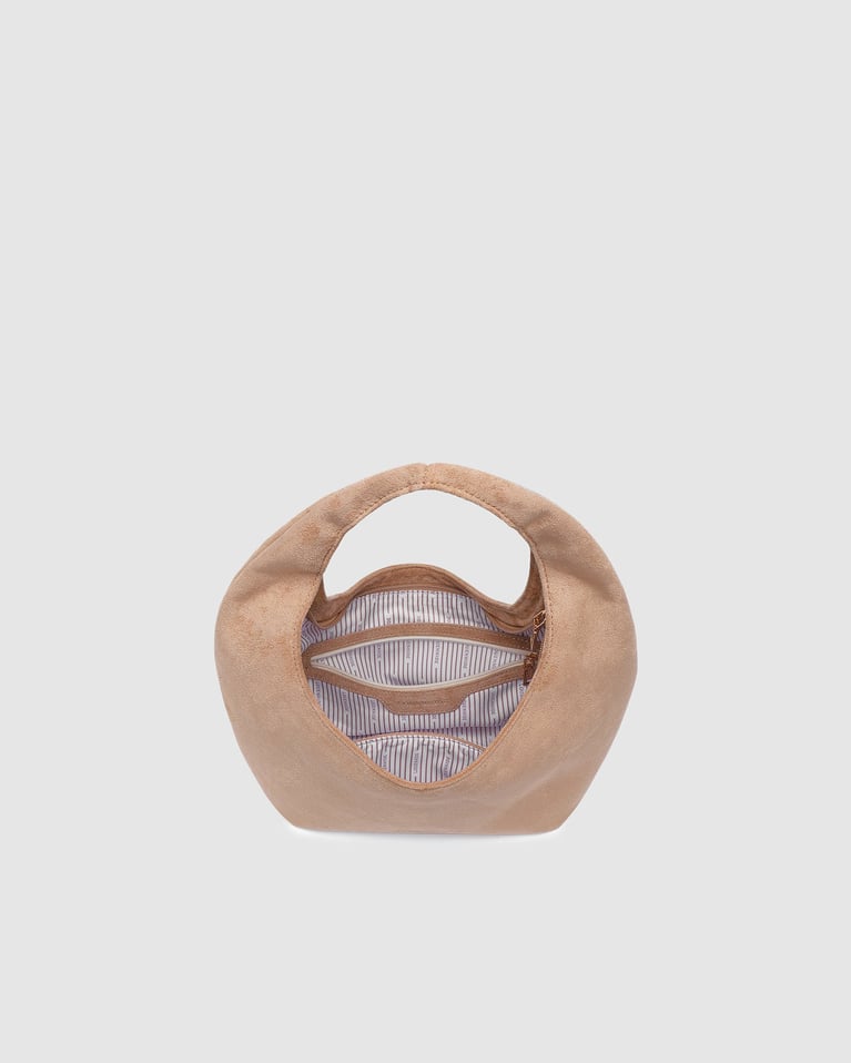Louenhide Mini Monaco Shoulder Bag Suede Blonde