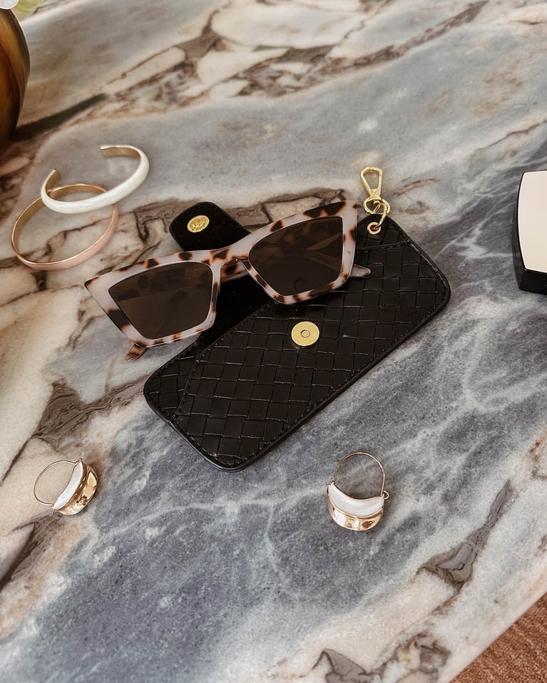 Louenhide Skittle Sunglass Case Woven Black