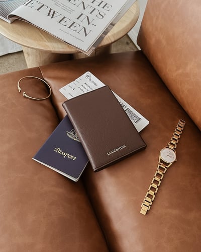 Venice Passport Holder - Chocolate - Lifestyle