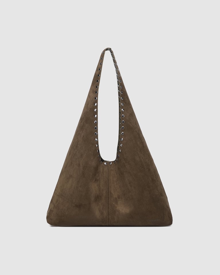 Louenhide Hailey Suede Shoulder Bag   Olive  
