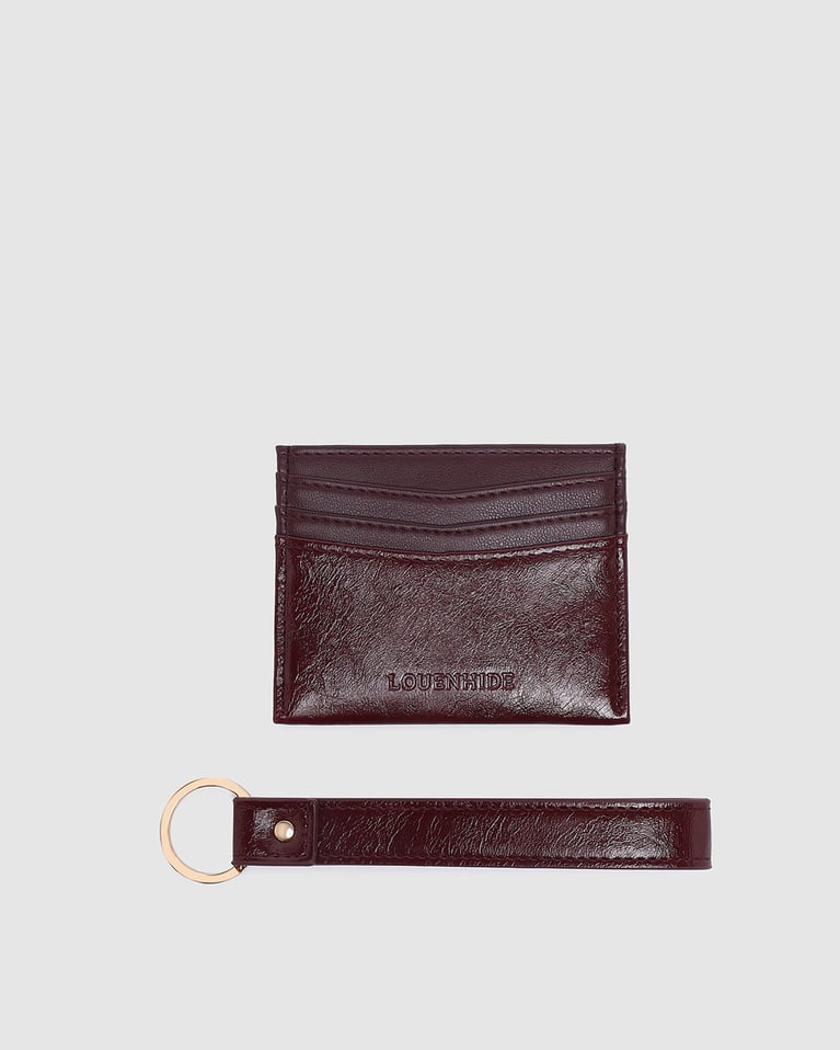 Louenhide Ada Cardholder Burgundy Patent