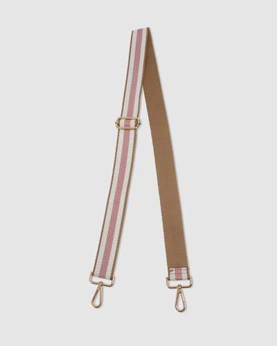 Stripe Bag Strap - Camel Pink