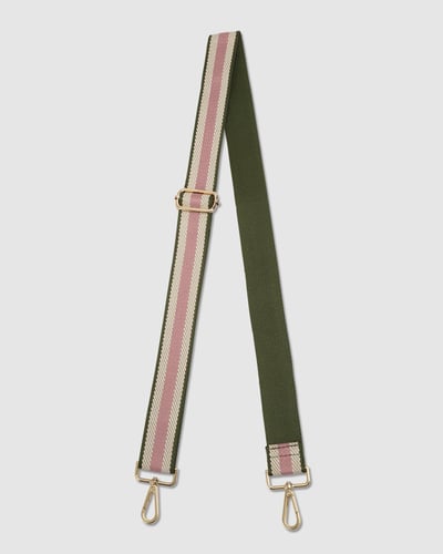 Stripe Bag Strap - Pink Khaki