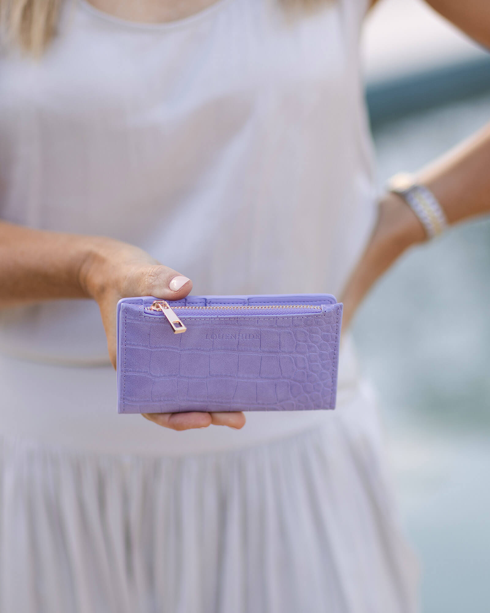 Louenhide Ivy Cardholder Croc Lilac