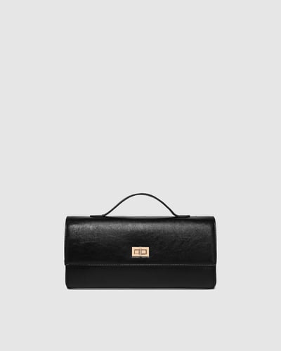 Delaney Clutch Crossbody  - Black