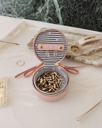 Sofia Jewelry Case - Pale Pink - Lifestyle