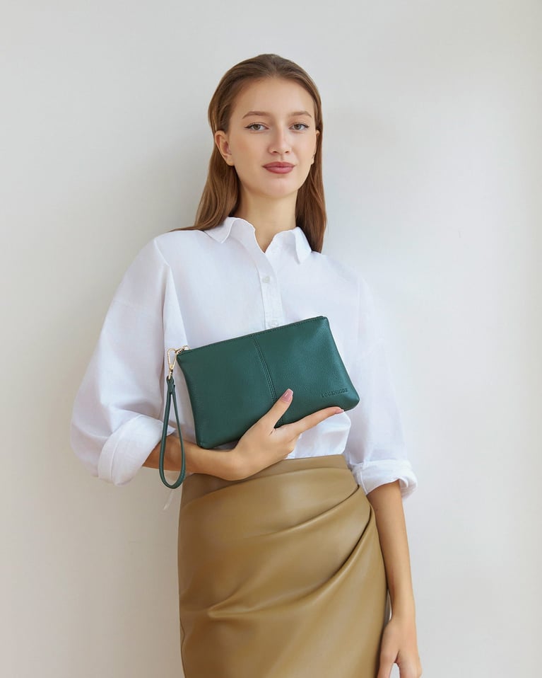 Louenhide Mimi Gia Wristlet Forest Green