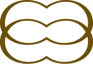 Consona brand mark – three interlocked ovals in warm gold