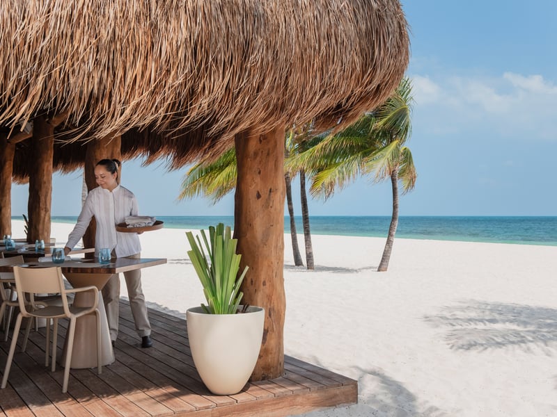 Las Olas, the Beachside Dining restaurant at Excellence Coral Playa Mujeres