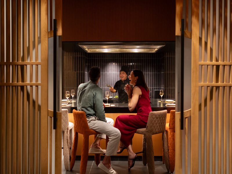 Kanpai, the Interactive Asian Dining Experiences restaurant at Excellence Coral Playa Mujeres