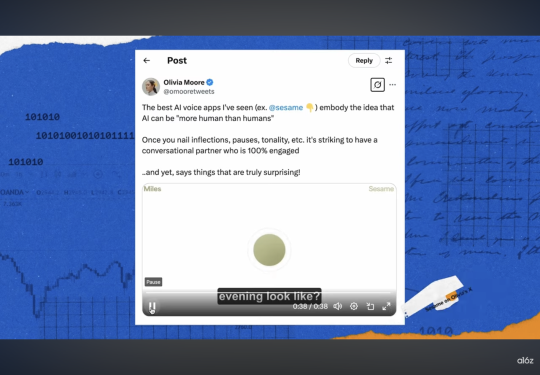 喝点 VC｜a16z 合伙人：语音交互将成为 AI 应用公司最强大的突破口之一，巨头们在 B2C 市场已落后太多