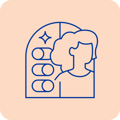 Photo of slider elements and person