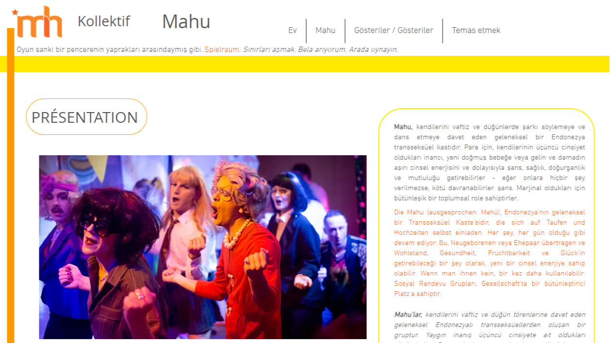 Mahu'nun WEB sitesi