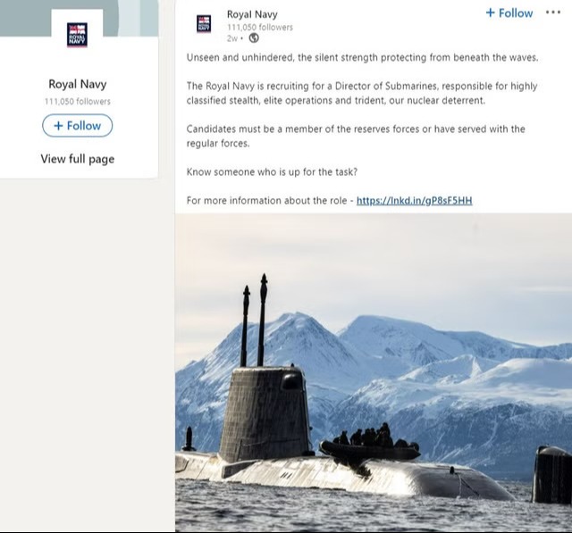İngiliz Kraliyet Donanmasında büyük rezalet: Tuğamiral pozisyonu için LinkedIn ilanı açıldı