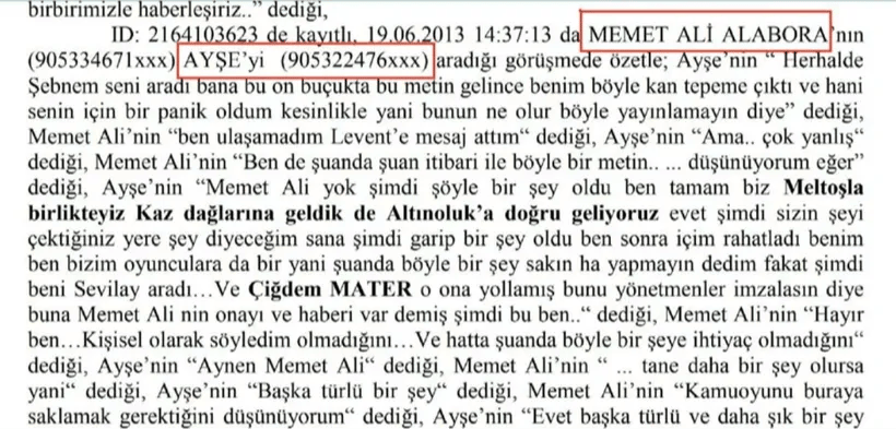 Basınla paylaşılan tape. Kaynak: X / @sgunday