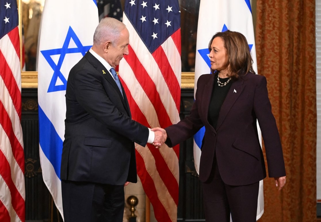 İsrail Başbakanı Binyamin Netanyahu ve ABD Başkan Yardımcısı Kamala Harris