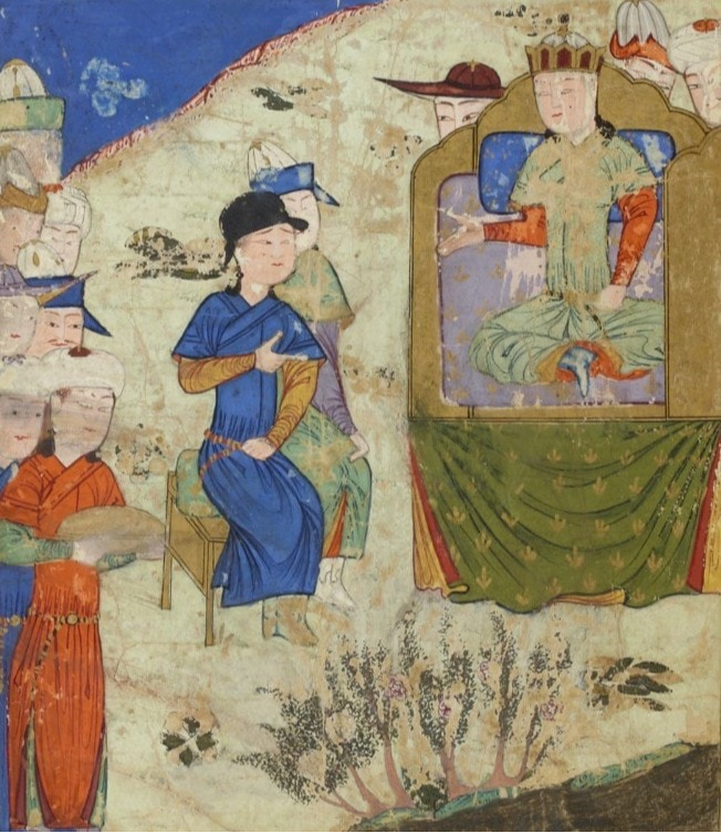 Ata-Malik Juvayni'nin “Tarih-i Jahangushay”ından Möngke'li seyirci, 1438