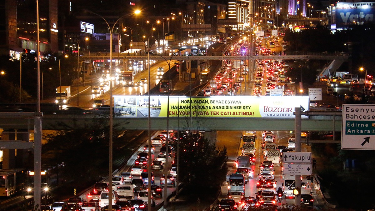 İstanbul'dan trafik görüntüleri. Fotoğraf: İHA
