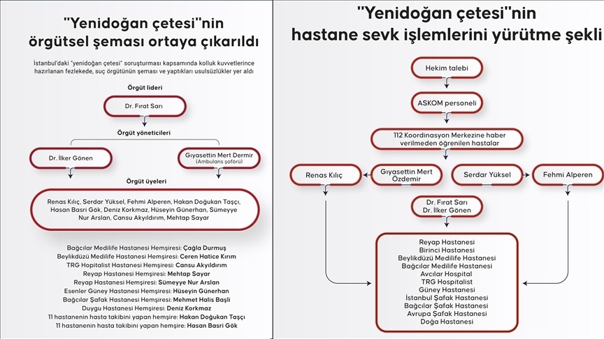 Yenidoğan çetesi. Grafik: AA