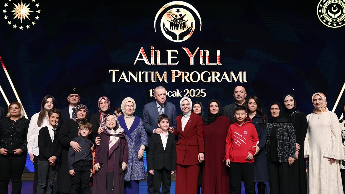 Cumhurbaşkanı Erdoğan, Aile Yılı Tanıtım Programı'nda. Fotoğraf: AA
