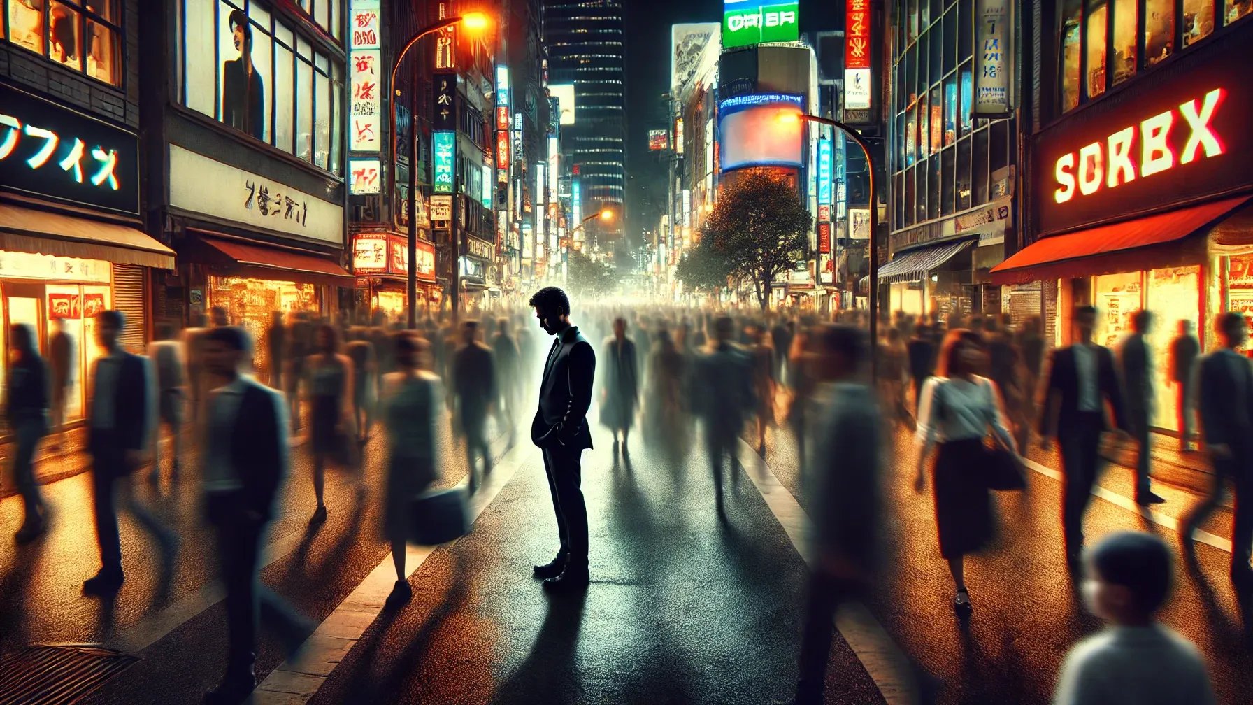 Kalabalık yalnızlık. Fotoğraf: ChatGPT