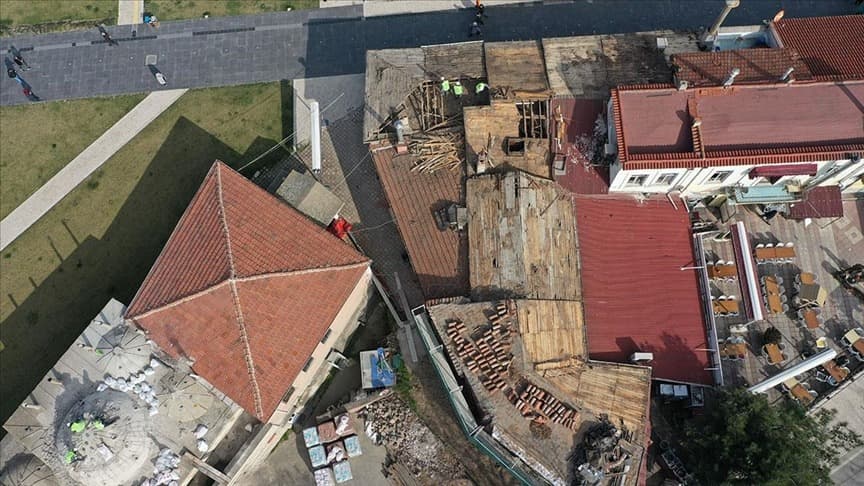 Edirne'de Havlucular Hanı ve Mezit Bey Hamamı restorasyonu başladı