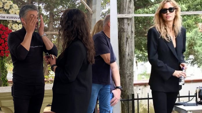 Emre Altuğ babasını son yolculuğa uğurladı! Çağla Şıkel yanından ayrılmadı