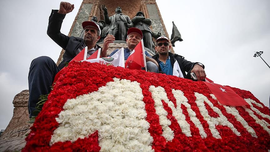 2018, 1 Mayıs Emek ve Dayanışma Günü kutlamaları. Fotoğraf: AA