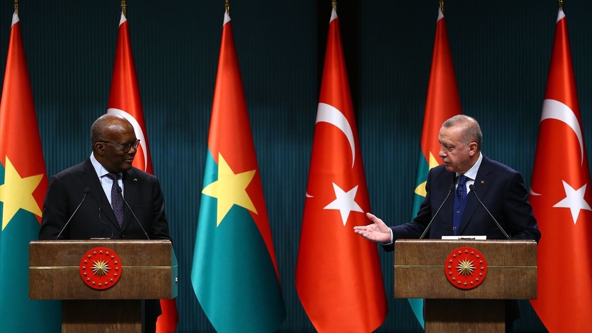 Türkiye Cumhurbaşkanı Erdoğan ve Burkina Faso Cumhurbaşkanı Kabore