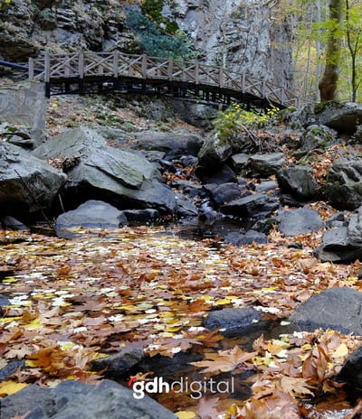 Bursa'daki Sadağı Kanyonu'nda sonbahar görsel şöleni