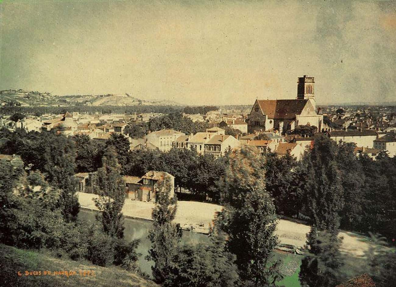 Fransa'nın Agen kentini gösteren bu renkli fotoğraf 1877 yılında çekilmiş.