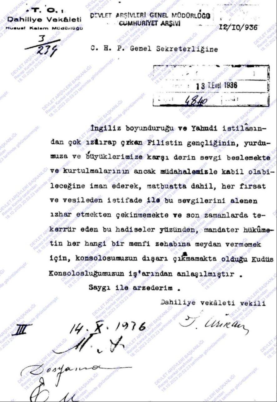 Filistin Gençliği: 1936'da Türkiye Müdahalesiyle Kurtuluş