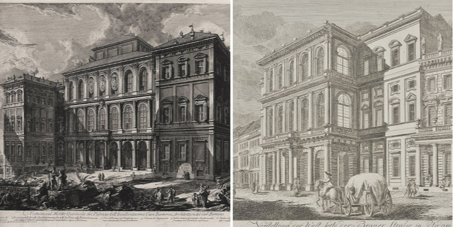 Palazzo Barberini, Giovanni Battista Piranesi, 1758/1759