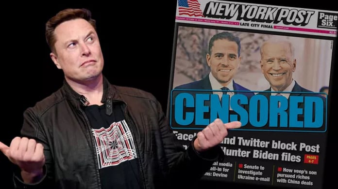 Musk, Twitter'ın eski yönetiminin Biden'ın oğlunun paylaşımlarını nasıl sansürlediğini ifşa etti