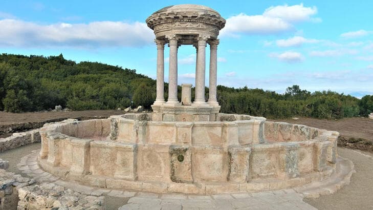 Kibyra'da Yuvarlak Planlı Çeşme Yeniden Hayata