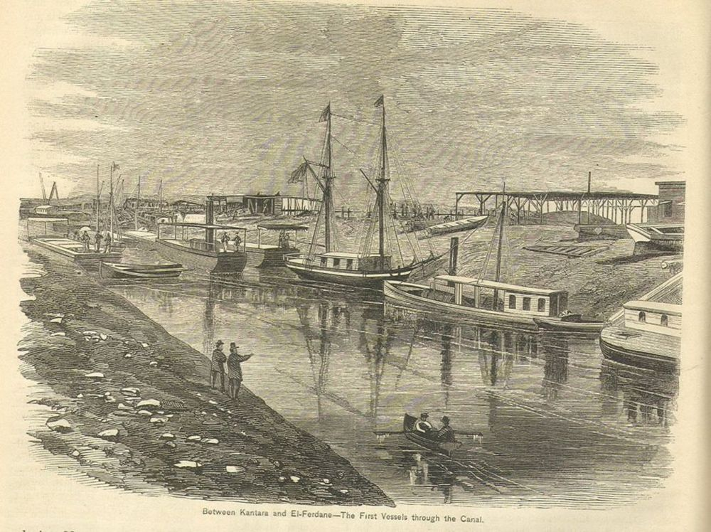 1869'da Süveyş Kanalı. "Appleton's Journal of Popular Edebiyat, Bilim ve Sanat",