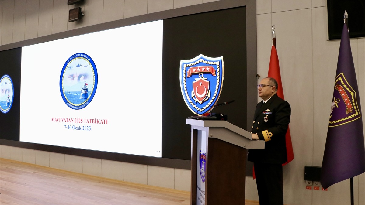 Mavi Vatan 2025 tatbikatı sunumu. Fotoğraf: AA