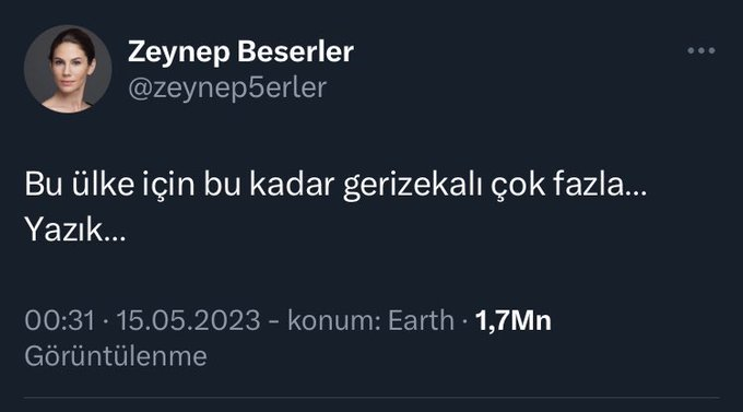 Zeynep Beşerler paylaşımı
