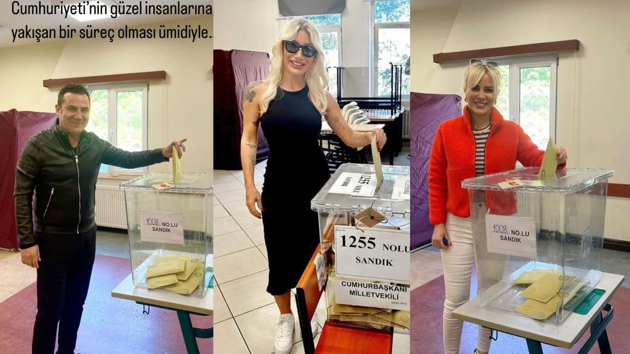 Ünlüler 2023 seçimleri için sandık başına koştu!