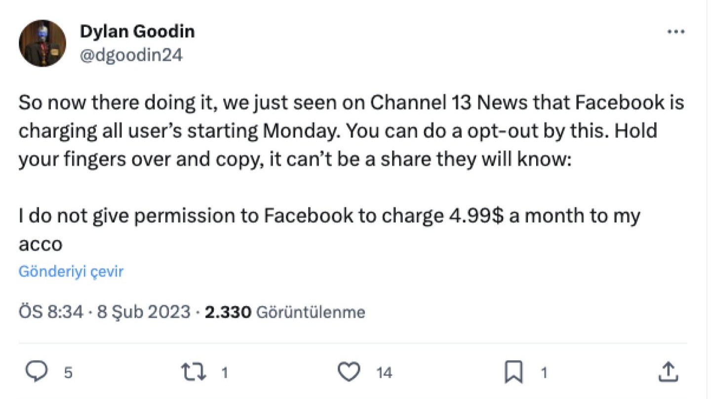 Facebook ücretli mi olacak?