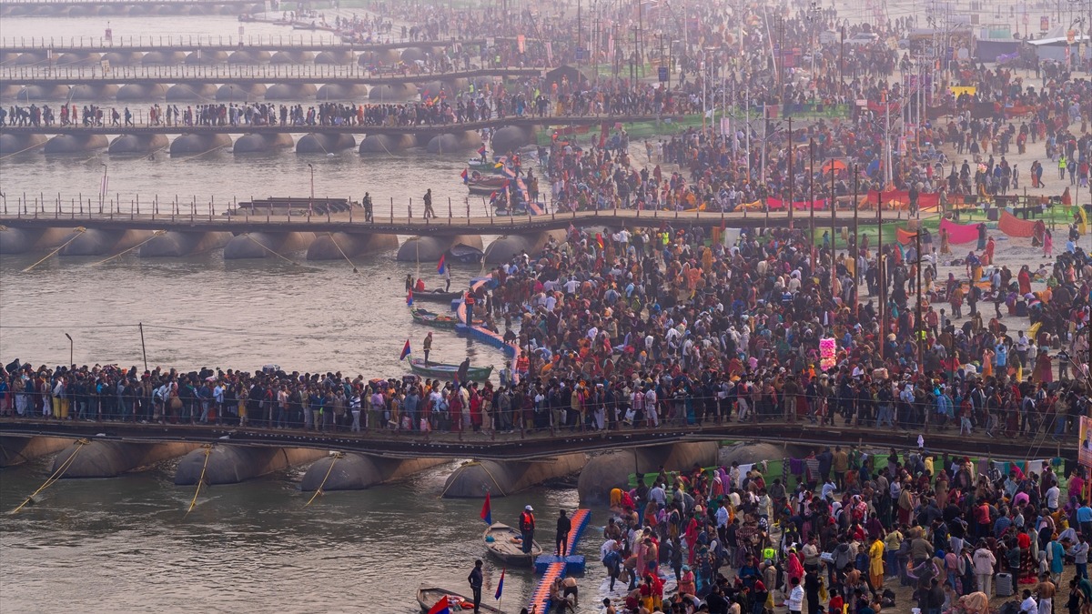 Kumb Mela festivali. Fotoğraf: AA