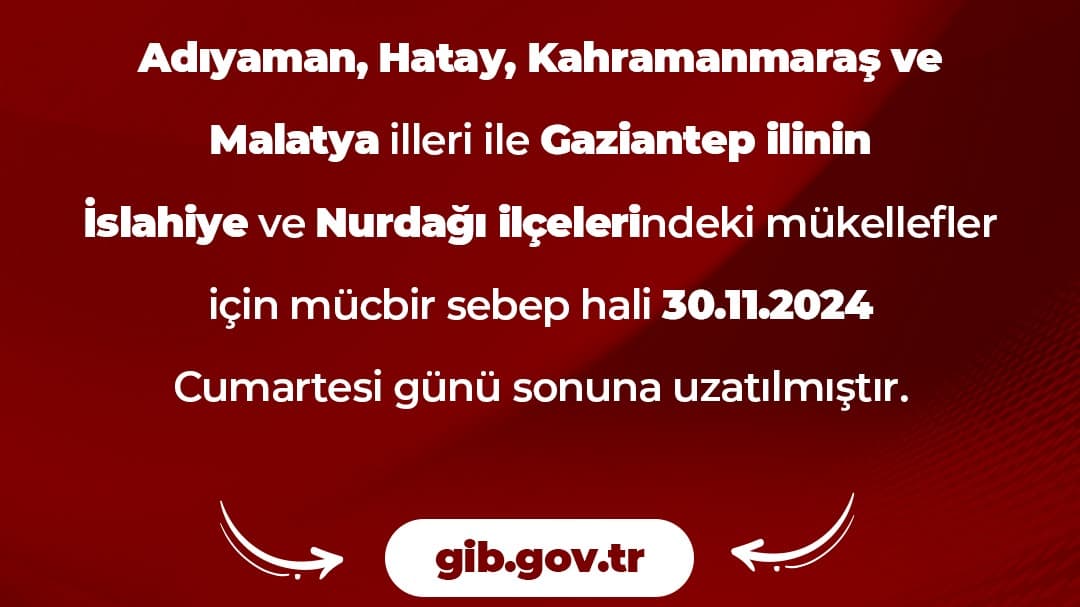 GİB açıkladı: Mücbir sebep uzatıldı mı?
