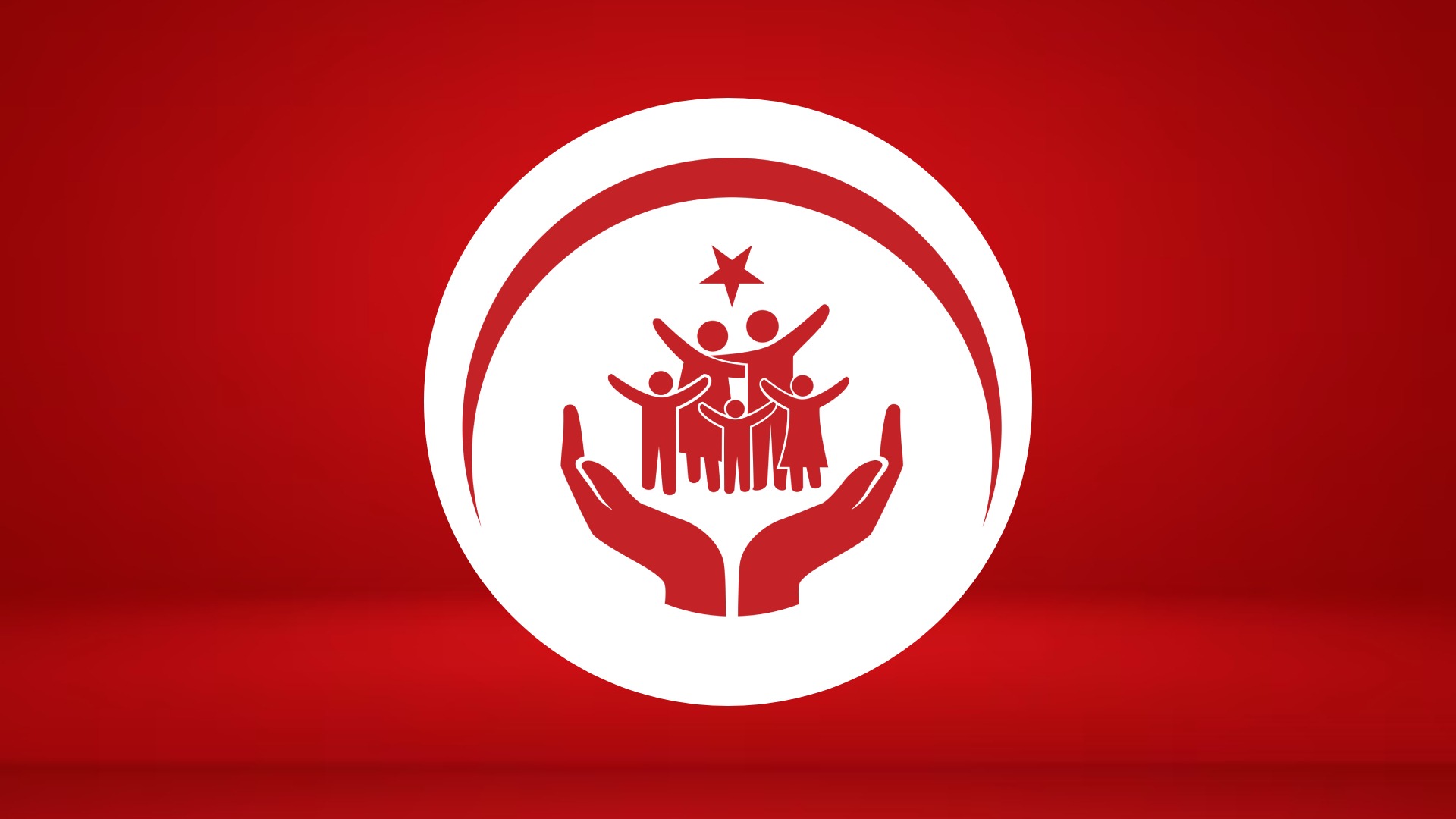 Aile Yılı'na özel "devlet himayesinde huzurlu aileleri" temsil eden logo.