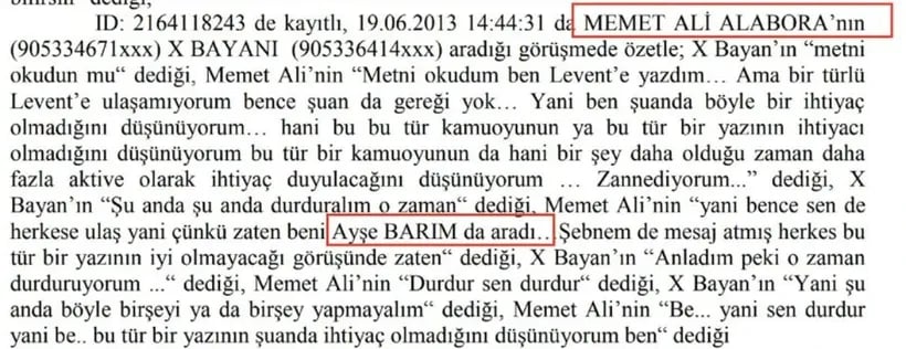 Basınla paylaşılan tape. Kaynak: X / @sgunday