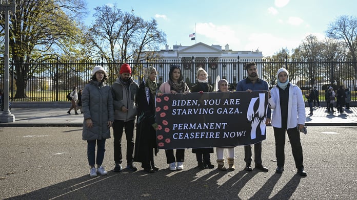 ABD'li oyuncular ve yerel siyasetçiler Gazze için Beyaz Saray önünde açlık grevi başlattı