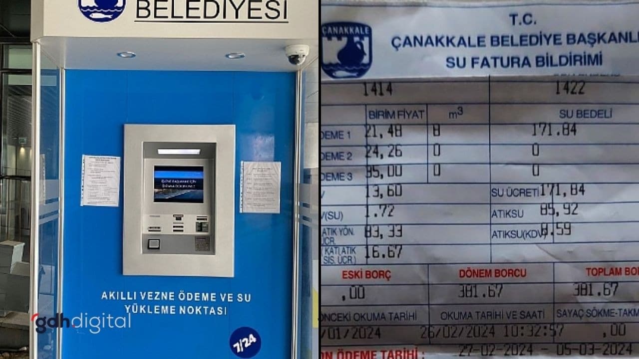 Çanakkale’de su fiyatlarına yüzde 50 zam! Çanakkale su fiyatları 2024-2025
