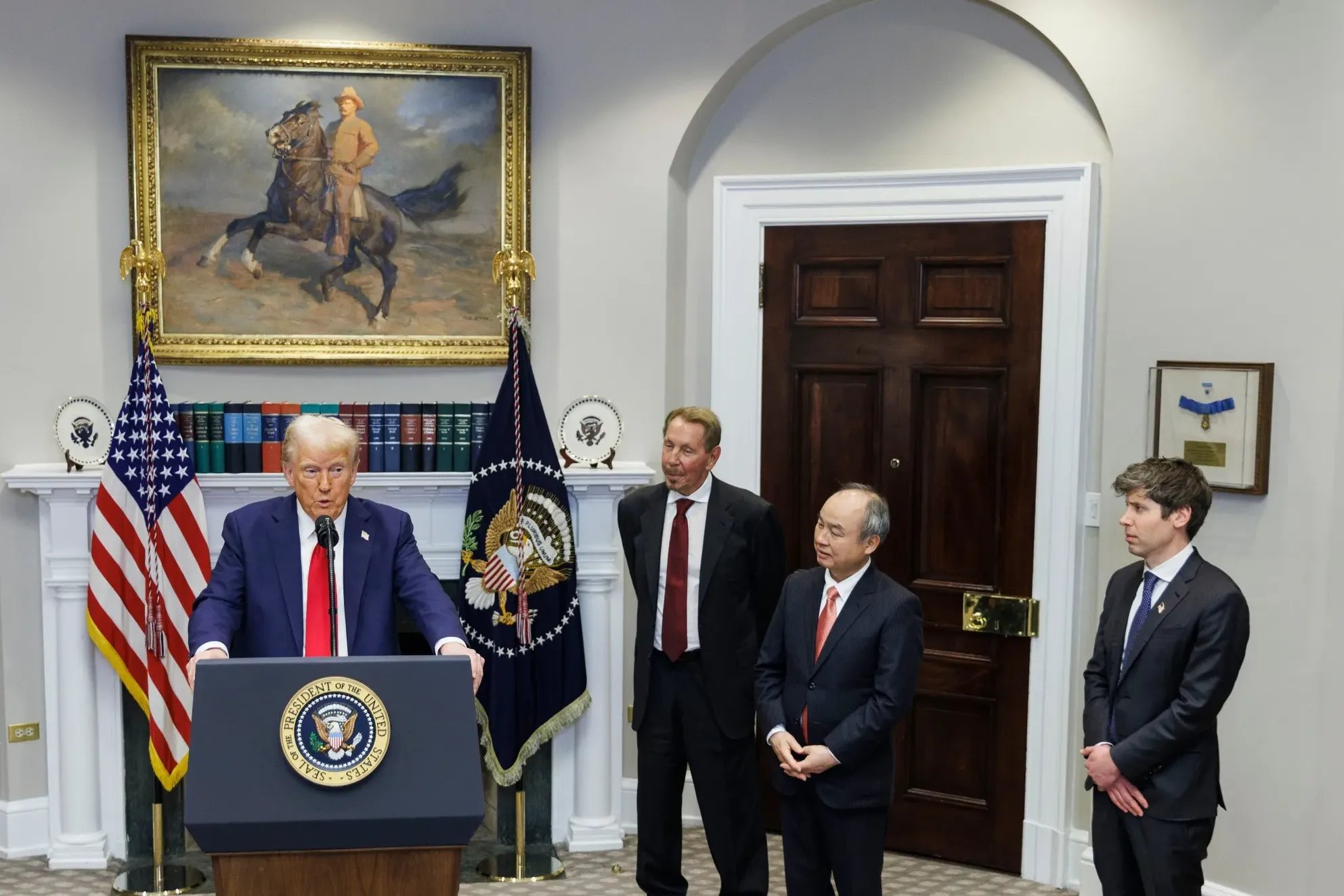 ABD Başkanı Donald Trump, Stargate projesini duyurdu. Fotoğraf:&nbsp;Bloomberg.